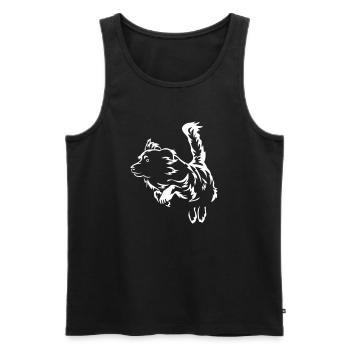 Australian Shepherd "Black Edition" - Men's Premium Organic Tank Top - black - Front - Michal (187cm)