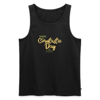 Have a corntastic day - Men's Premium Organic Tank Top - black - Front - Michal (187cm)