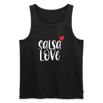 L’amour de la salsa! Cadeau de danse Dancer Latino - Débardeur bio Premium Homme - noir - Devant - AI Model Male 178 light (178cm)