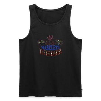 Mascletà Fireworks - Men's Premium Organic Tank Top - black - Front - AI Model Male 178 light (178cm)