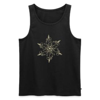 Schneeflocke Stern Eiskristall - Männer Premium Bio Tank Top - Schwarz - Vorne - AI Model Male 178 light (178cm)