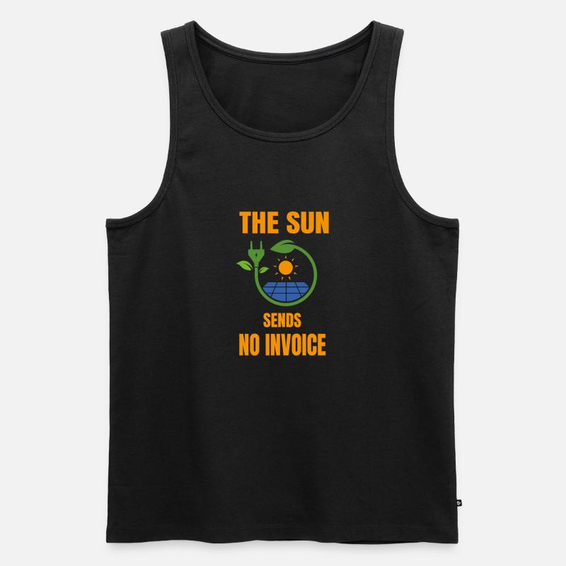 Sonne Keine Rechnung Solaranlage Solarstrom - Männer Premium Bio Tank Top - Schwarz