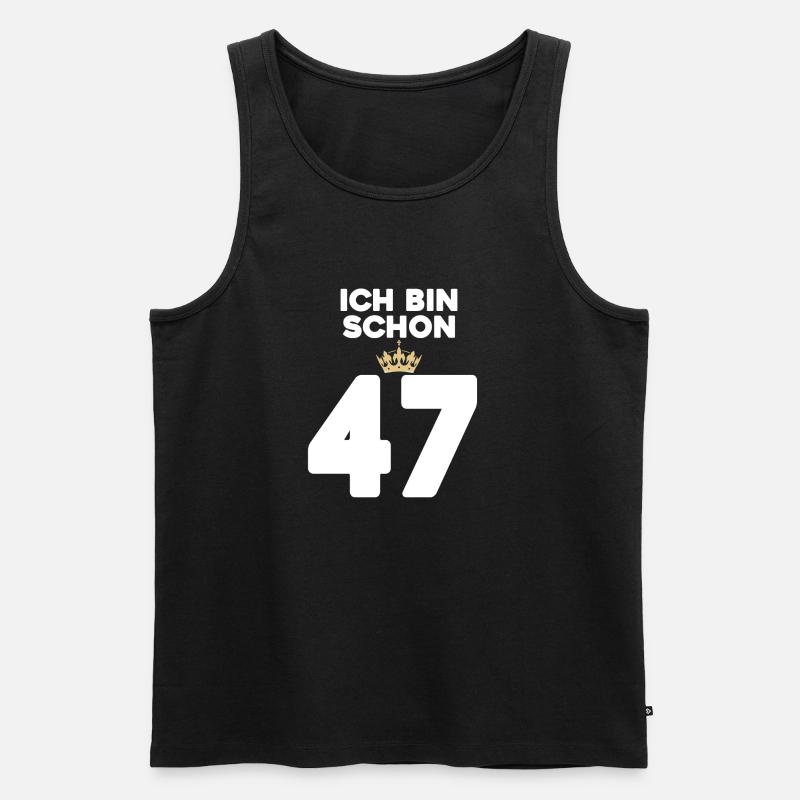 ICH BIN 37 - Männer Premium Bio Tank Top - Schwarz