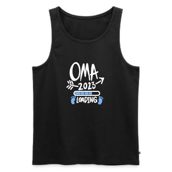 Oma 2023 - Werdende Oma 2023 - Männer Premium Bio Tank Top - Schwarz - Vorne - AI Model Male 178 light (178cm)