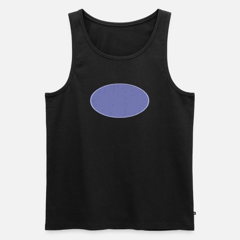 Ovaler Background Hintergrund schmutzig violett - Männer Premium Bio Tank Top - Schwarz
