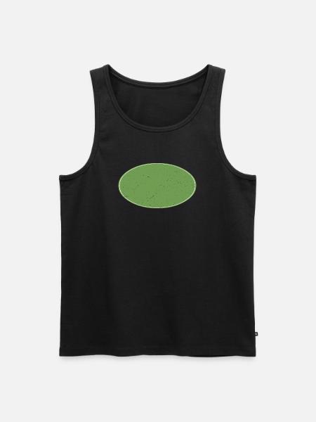 Ovaler Background schmutzig grün - Männer Premium Bio Tank Top - Schwarz