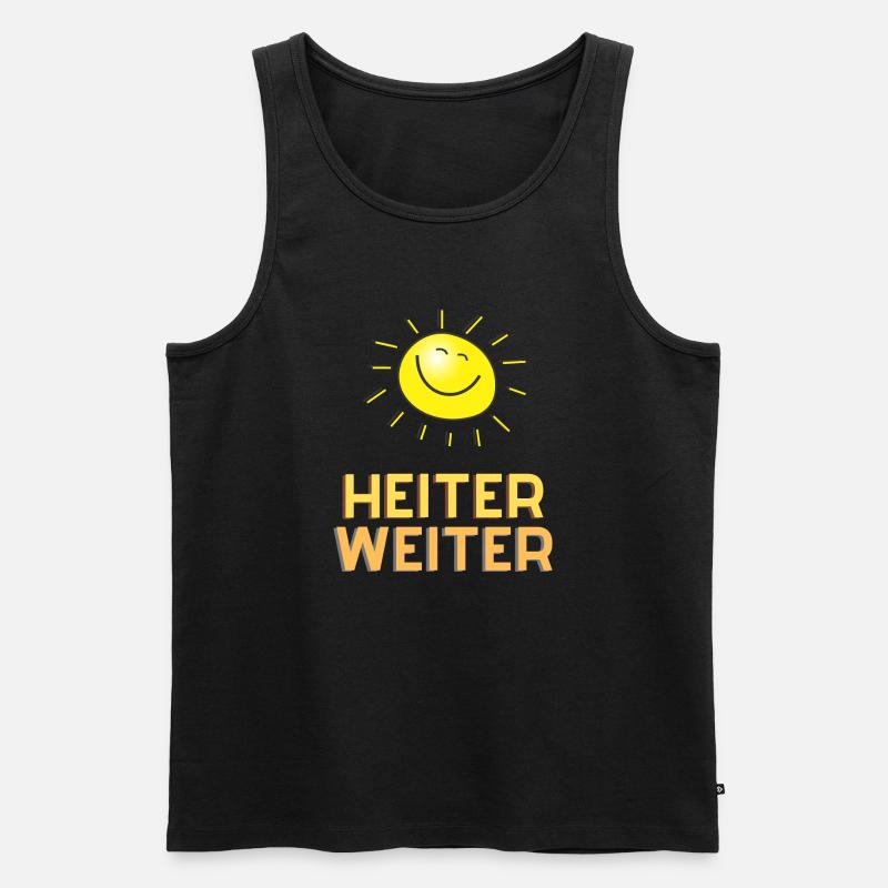 Heiter weiter - Männer Premium Bio Tank Top - Schwarz