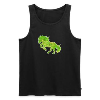 Gallop Horses Icelandic Horses Horse Love Trot - Men's Premium Organic Tank Top - black - Front - AI Model Male 178 light (178cm)
