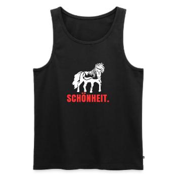 Cool Islandpferde Statement Spruch Isländer Pferde - Männer Premium Bio Tank Top - Schwarz - Vorne - Michal (187cm)