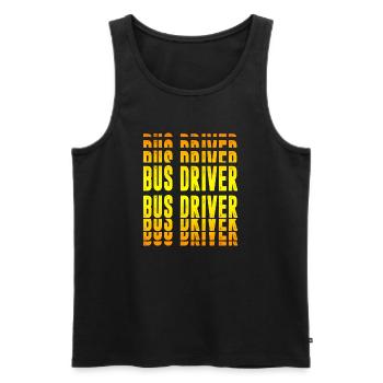 Conception de conducteurs de bus - Débardeur bio Premium Homme - noir - Devant - AI Model Male 178 light (178cm)