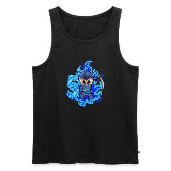 5th birthday boy 5 years old ninja - Men's Premium Organic Tank Top - black - Front - Michal (187cm)