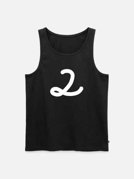 2 Number two white - Men's Premium Organic Tank Top - black