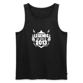 2013 - Class of 2013 - Men's Premium Organic Tank Top - black - Front - AI Model Male 178 light (178cm)