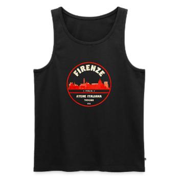 Firenze Italiana Vintage-Stempel - Männer Premium Bio Tank Top - Schwarz - Vorne - AI Model Male 178 light (178cm)