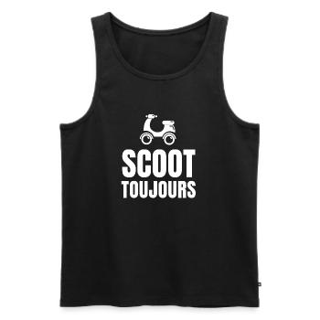 scooter, faire du scooter - Débardeur bio Premium Homme - noir - Devant - AI Model Male 178 light (178cm)