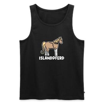 Islandpferde Pferde Pferdefan Stute Fohlen Spruch - Männer Premium Bio Tank Top - Schwarz - Vorne - AI Model Male 178 light (178cm)