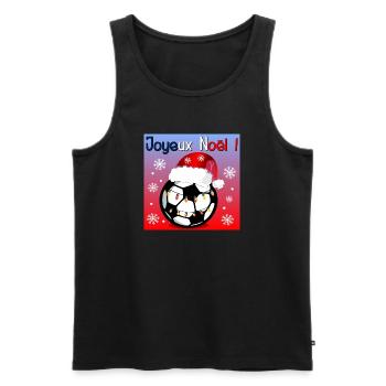 Joyeux Noël - FOOTBALL - HIVER FRANCE - Père Noël - Débardeur bio Premium Homme - noir - Devant - Michal (187cm)