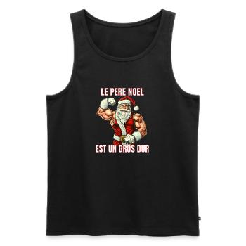 le Père Noël est un Gros Dur - humour noir cinéma - Débardeur bio Premium Homme - noir - Devant - AI Model Male 178 light (178cm)