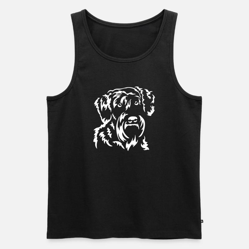 Schnauzer Kopf "Black Edition" - Männer Premium Bio Tank Top - Schwarz