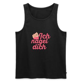 Ich Nagel Dich Nageldesignerin - Männer Premium Bio Tank Top - Schwarz - Vorne - AI Model Male 178 light (178cm)