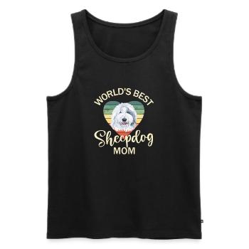 Old English Shepherd Bobtail Dog - Débardeur bio Premium Homme - noir - Devant - Michal (187cm)