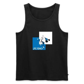judo - Men's Premium Organic Tank Top - black - Front - AI Model Male 178 light (178cm)