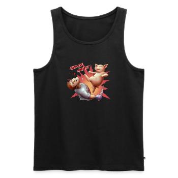 End of Meat - Männer Premium Bio Tank Top - Schwarz - Vorne - AI Model Male 178 light (178cm)