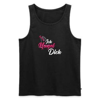 Ich Nagel Dich Nageldesignerin - Männer Premium Bio Tank Top - Schwarz - Vorne - AI Model Male 178 light (178cm)