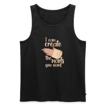 I create the nails you want manicure - Men's Premium Organic Tank Top - black - Front - Michal (187cm)