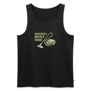 Housewives best friend | vacuum cleaner - Männer Premium Bio Tank Top - Schwarz - Vorne - Michal (187cm)
