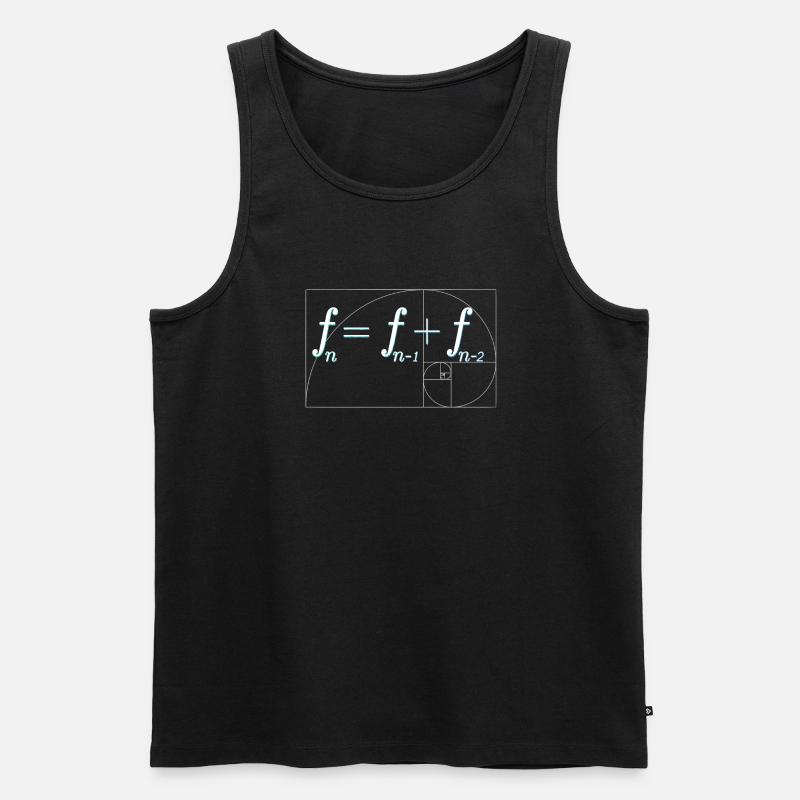 Fibonacci sequence - Men's Premium Organic Tank Top - black