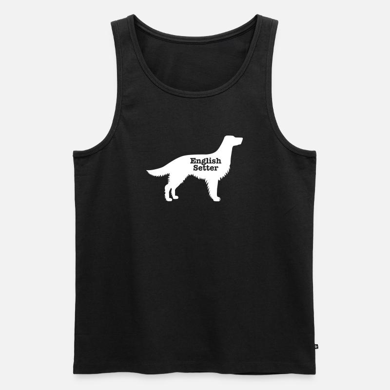 Englisch Setter - Männer Premium Bio Tank Top - Schwarz