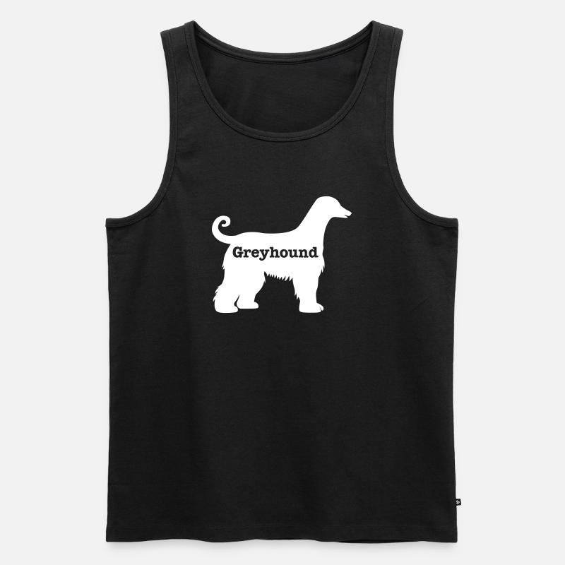 Windhund - Männer Premium Bio Tank Top - Schwarz