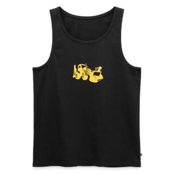 Baggerfahrer Radlader Bagger - Männer Premium Bio Tank Top - Schwarz - Vorne - AI Model Male 178 light (178cm)