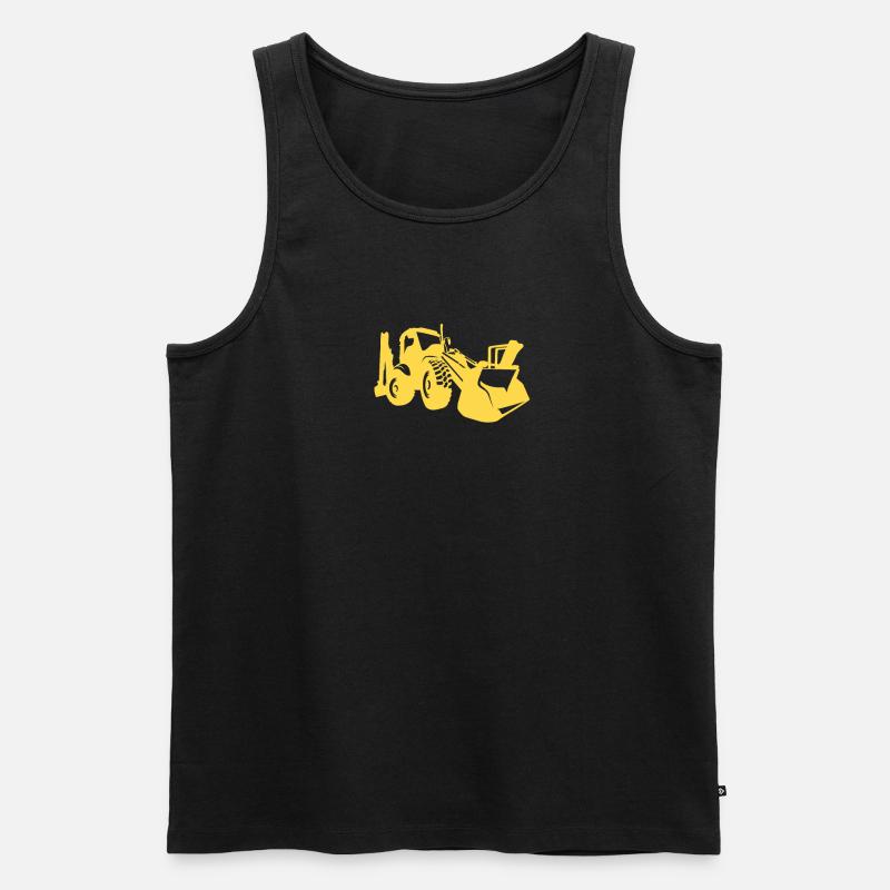 Baggerfahrer Radlader Bagger - Männer Premium Bio Tank Top - Schwarz