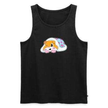 Hamster Sleeping Blanket - Men's Premium Organic Tank Top - black - Front - Michal (187cm)