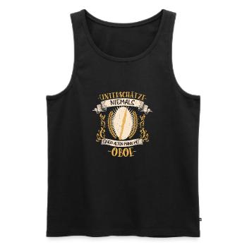 Oboe Musiker Instrument Musik Geschenk - Männer Premium Bio Tank Top - Schwarz - Vorne - Michal (187cm)