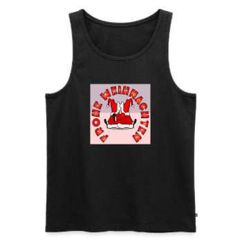 Weihnachtsmann Frohe Weihnachten - Männer Premium Bio Tank Top - Schwarz - Vorne - Michal (187cm)