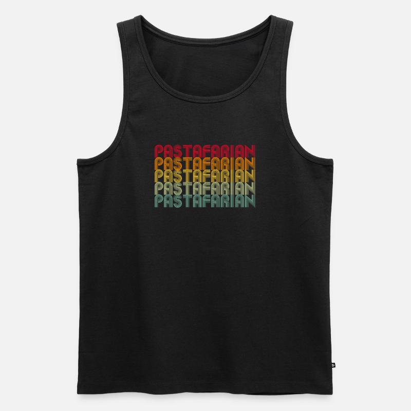 Rainbow Font Stack Pattern - Men's Premium Organic Tank Top - black