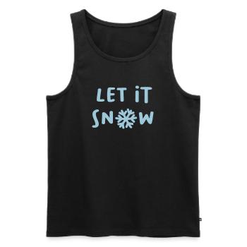 Let it snow Schnee Schneeflocke Winter Weihnachten - Männer Premium Bio Tank Top - Schwarz - Vorne - AI Model Male 178 light (178cm)