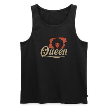 Queen Afro Silhouette - Men's Premium Organic Tank Top - black - Front - Michal (187cm)