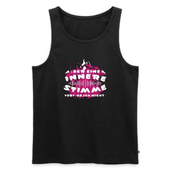 Innere Stimme - Männer Premium Bio Tank Top - Schwarz - Vorne - AI Model Male 178 light (178cm)