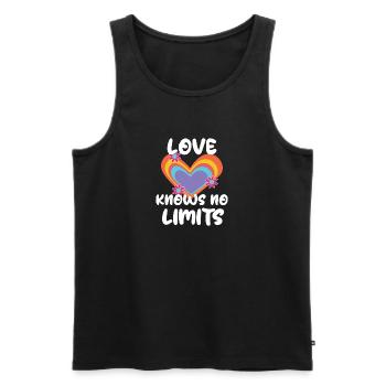 Equality Love Heart Lgbt Relationship - Men's Premium Organic Tank Top - black - Front - Michal (187cm)