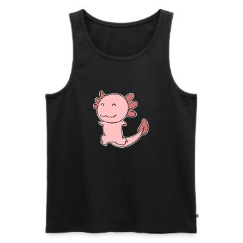 Axolotl motif - Men's Premium Organic Tank Top - black - Front - Michal (187cm)