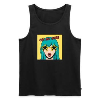 Pop Art Girl Oh My God Star Shades - Männer Premium Bio Tank Top - Schwarz - Vorne - Michal (187cm)