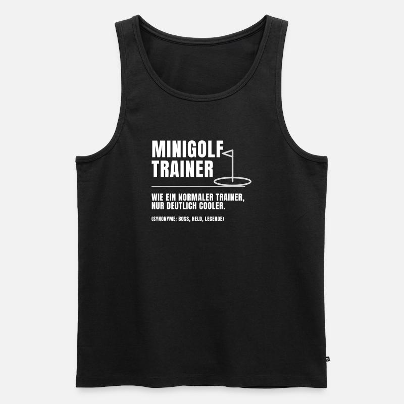 Minigolf Trainer Definition - Männer Premium Bio Tank Top - Schwarz