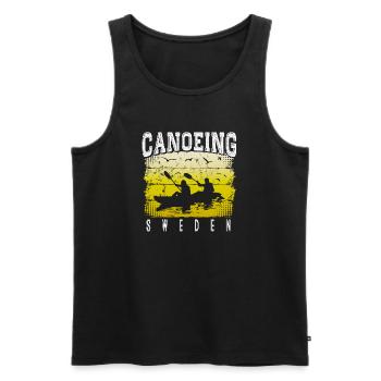 Canoë-kayak Suède - Canoë - Rafting Kayak Canoë - Débardeur bio Premium Homme - noir - Devant - Michal (187cm)