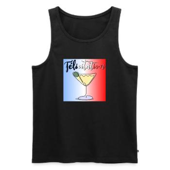 Aperitif - Congratulations - France Cocktail - Men's Premium Organic Tank Top - black - Front - AI Model Male 178 light (178cm)
