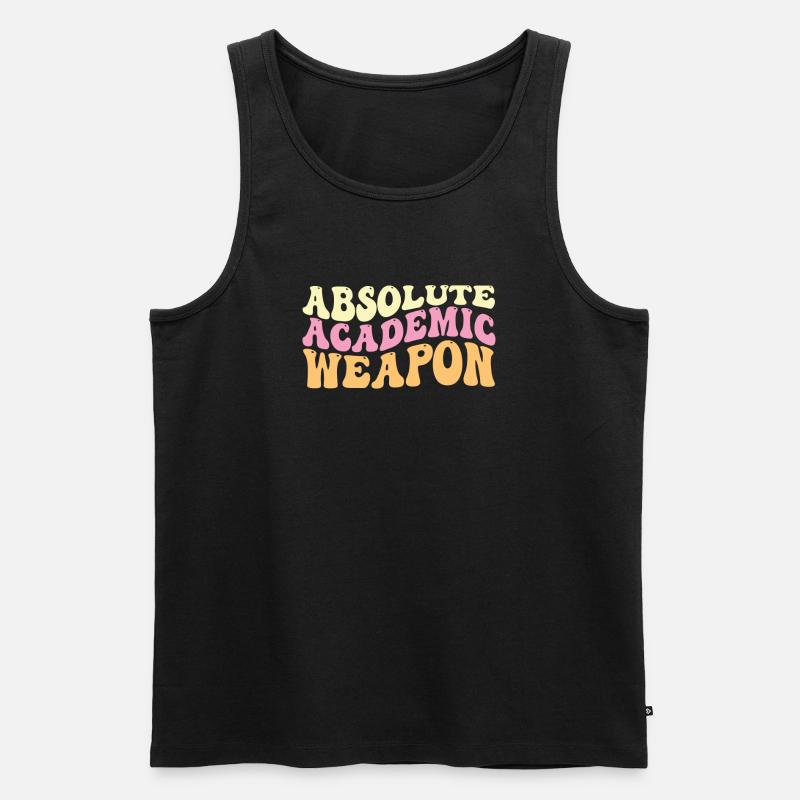 Studenten Absolute Academic Weapon - Männer Premium Bio Tank Top - Schwarz