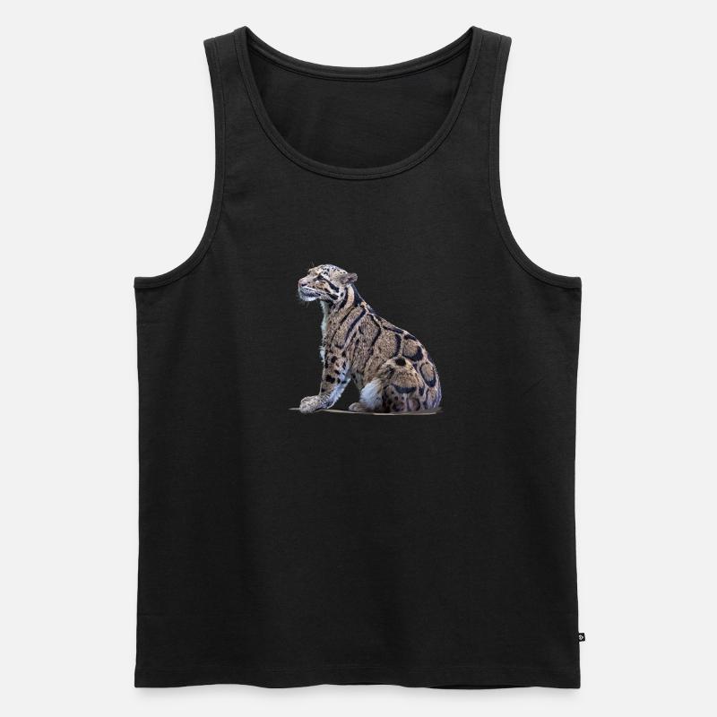 Nebelparder - Männer Premium Bio Tank Top - Schwarz